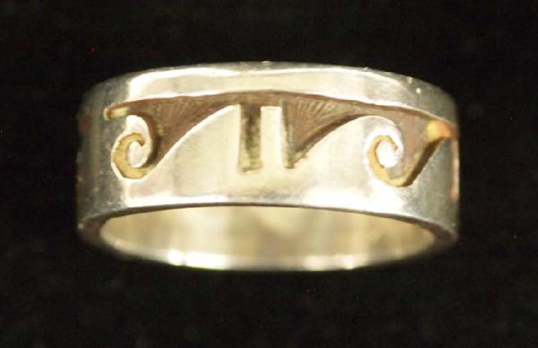 Hopi Sterling Ring by Guy Josytewa Size 4.75 (1 of 4)