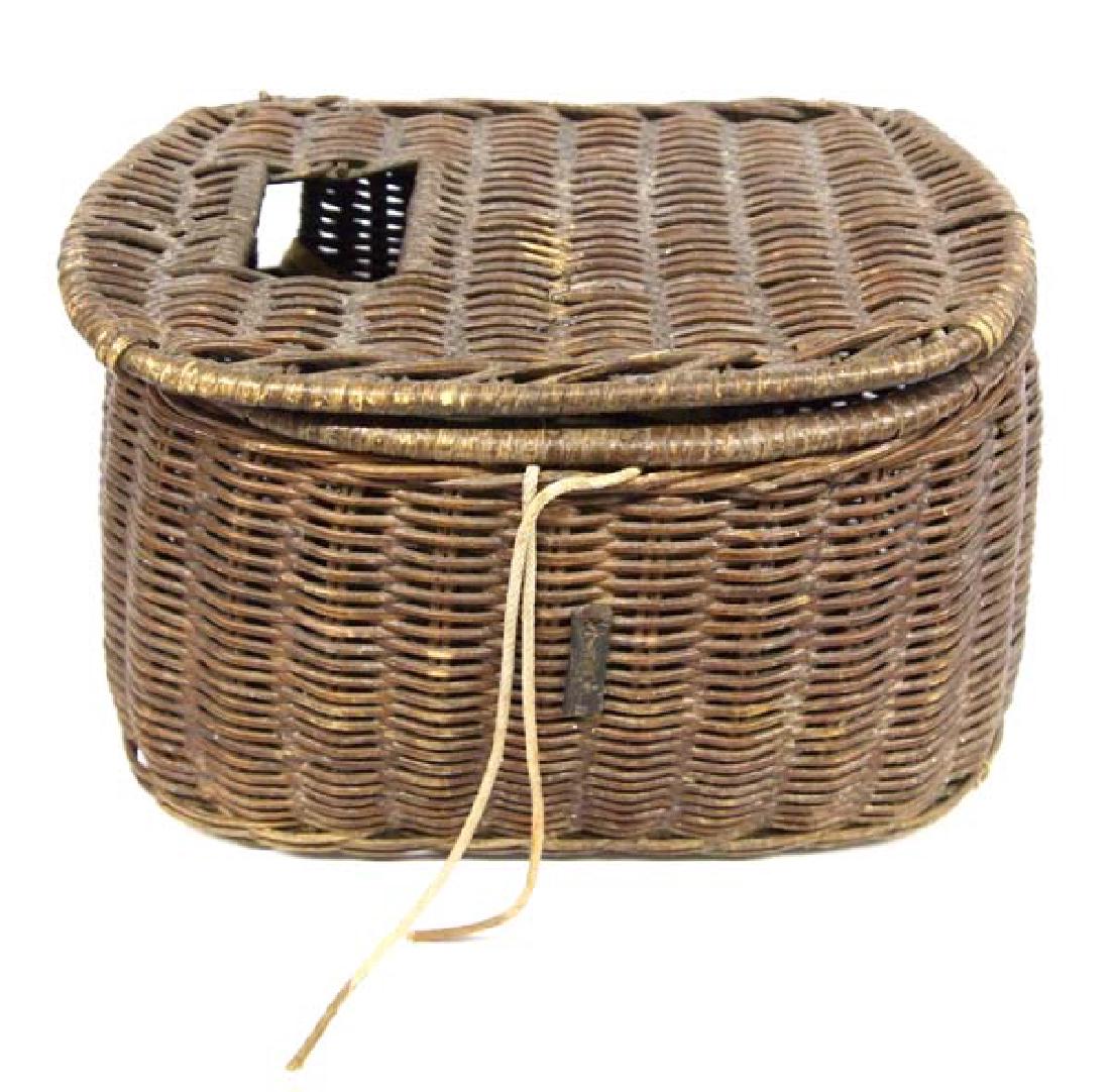 Antique Wicker Fishing Creel (1 of 3)