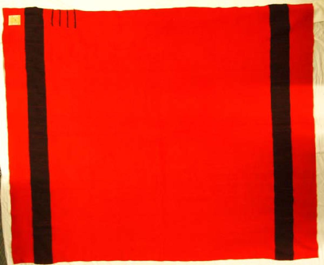 Four Point Red & Black Wool Hudson Bay Blanket (1 of 3)