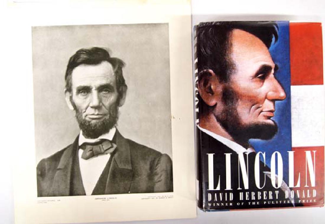 Abraham Lincoln Book and Vintage Print (1 of 8)