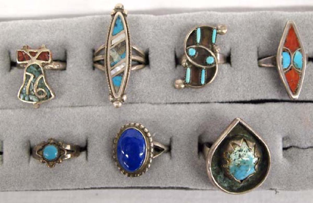 7 Native American Navajo & Zuni Rings (1 of 3)