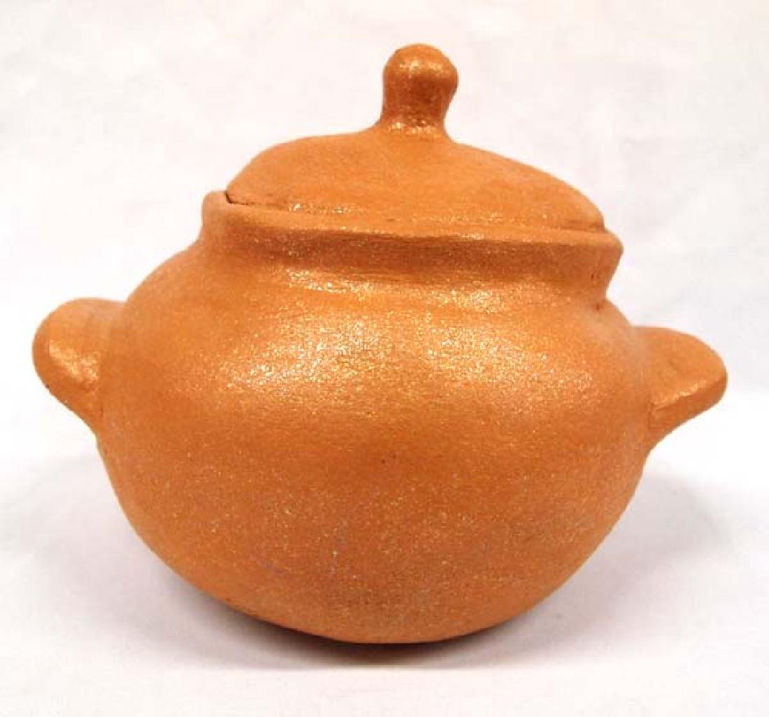 Taos Micaceous Clay Lidded Pottery Jar (1 of 4)
