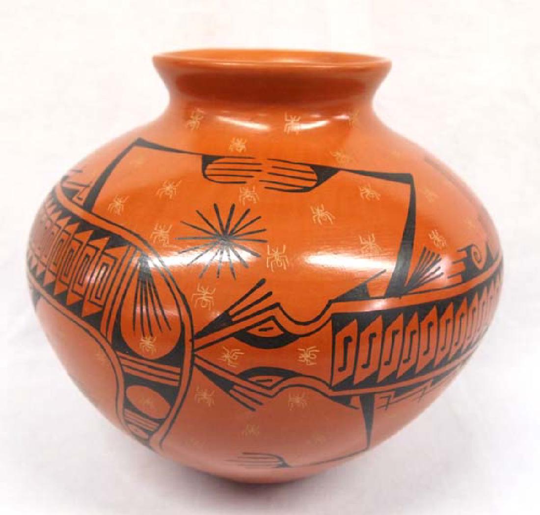 Mexican Mata Ortiz Black on Red Jar by Tacoro Tena (1 of 6)