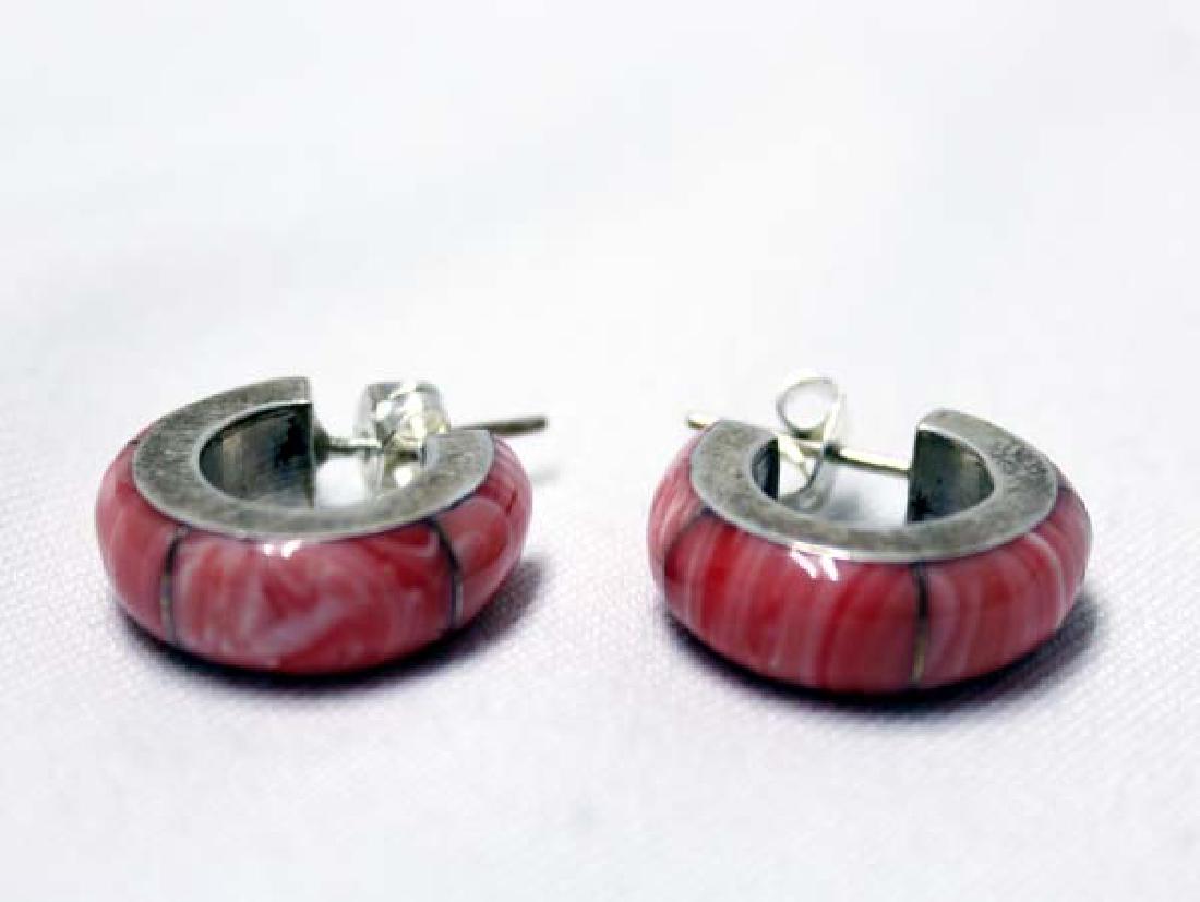 Sterling Silver & Pink Rhodochrosite Earrings (1 of 3)