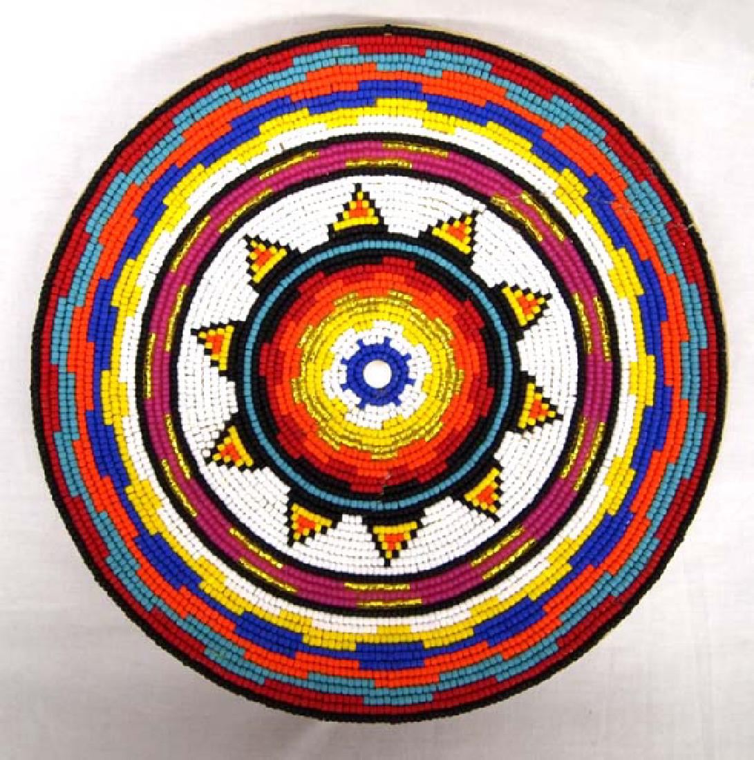 Hand Beaded Wood Bowl by Kathy Kills Thunder (1 of 3)