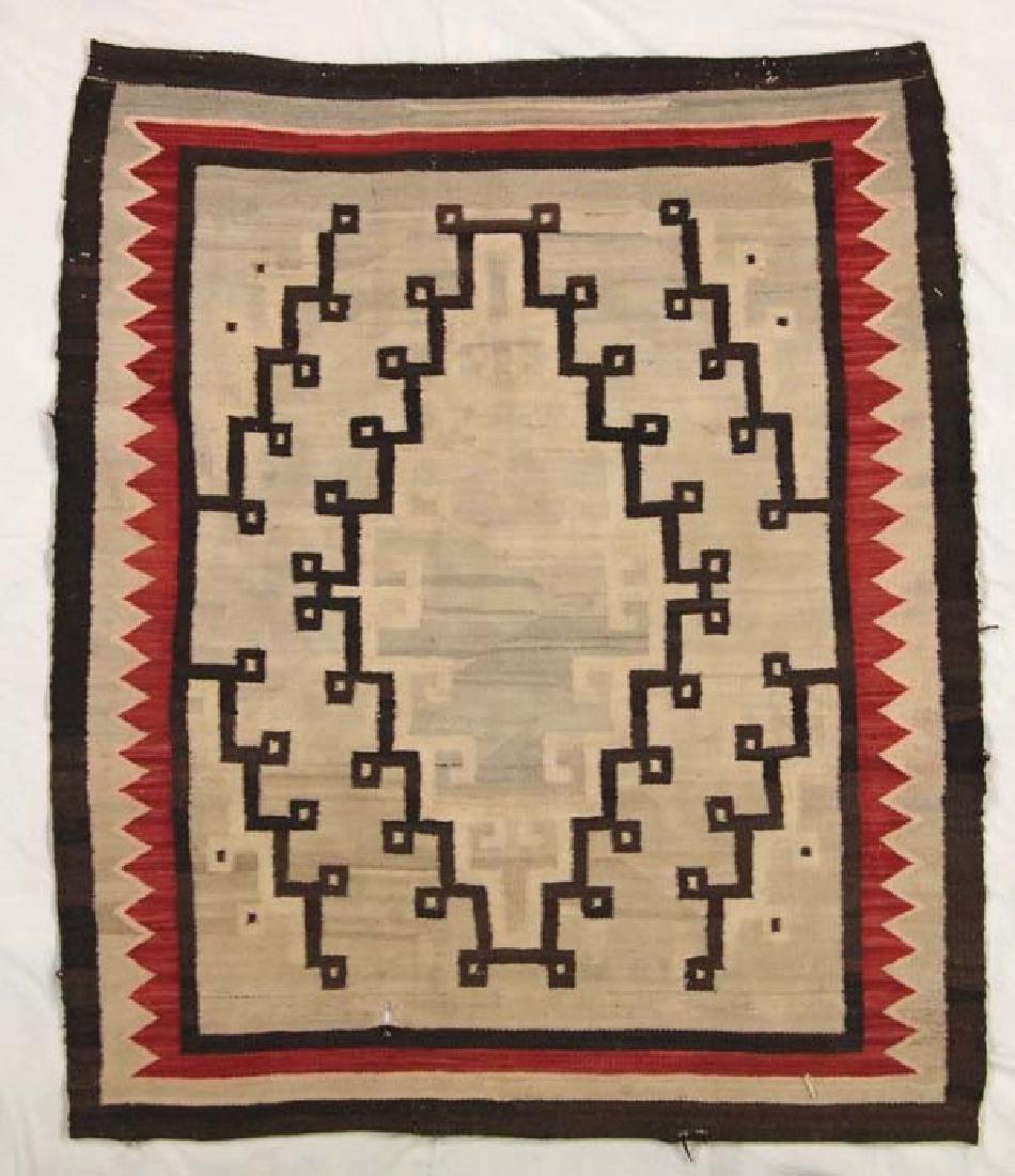 Antique Native American Navajo Wool Textile Rug (1 of 4)