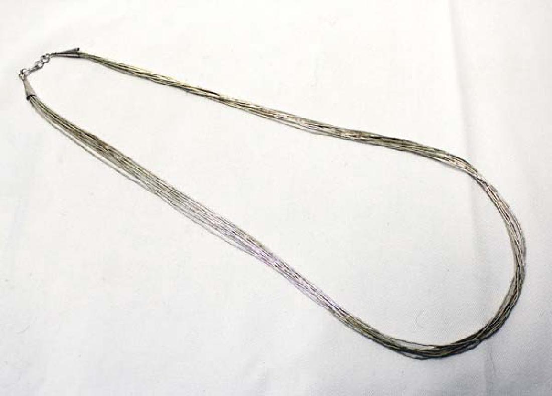 Native American Navajo Liquid Silver Necklace (1 of 3)