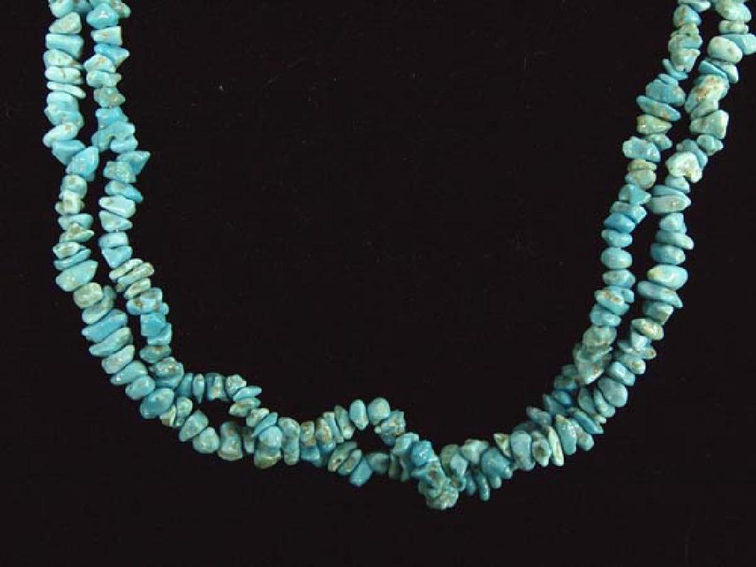 Navajo Two-Strand Turquoise Nugget Necklace (1 of 3)