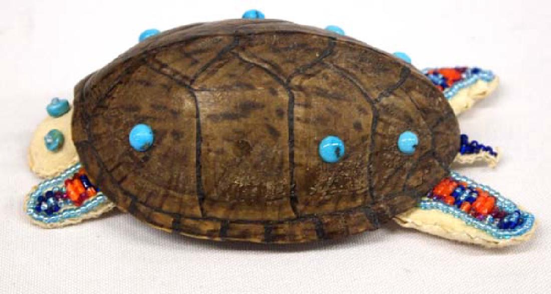 Native American Beaded Turtle 5in L SH $8 (1 of 1)