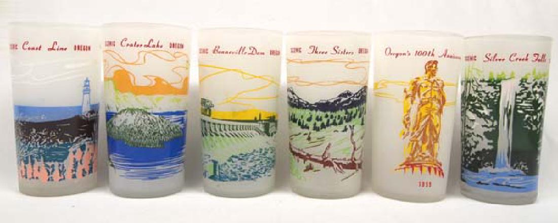 6 1950 Blakely Service Station Glasses 5in SH $20 (1 of 1)
