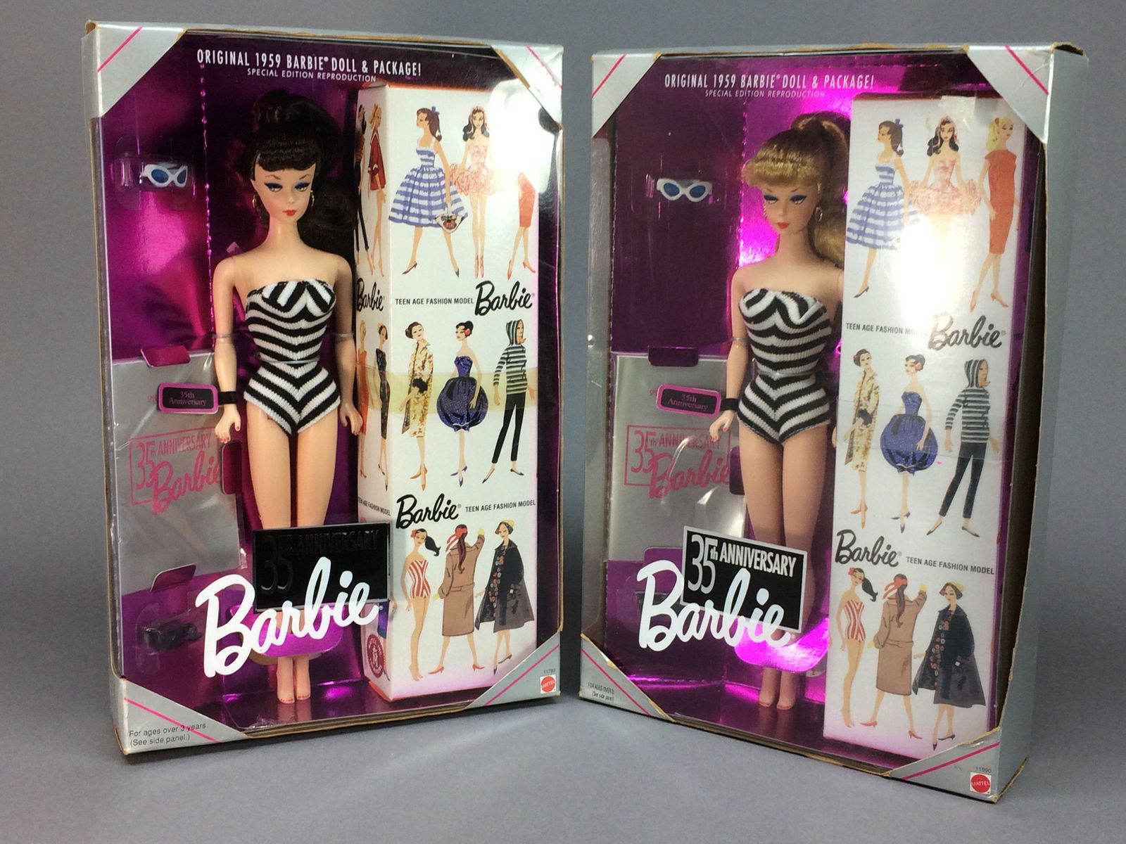 35th Anniversary Barbie Dolls Blonde & Brunette (1 of 8)