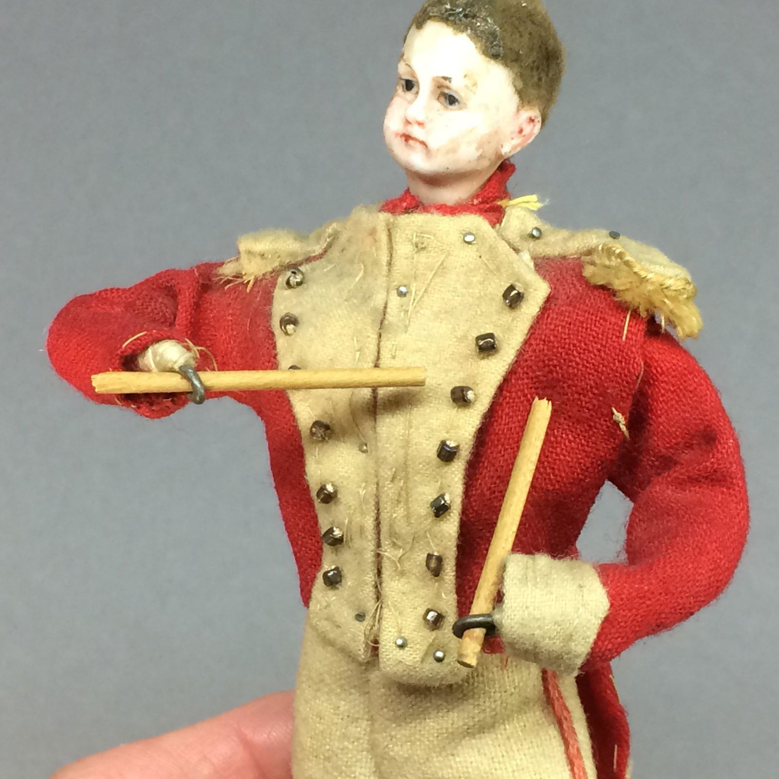 Antique Dollhouse Drummer Boy Musician in Uniform (1 of 17)