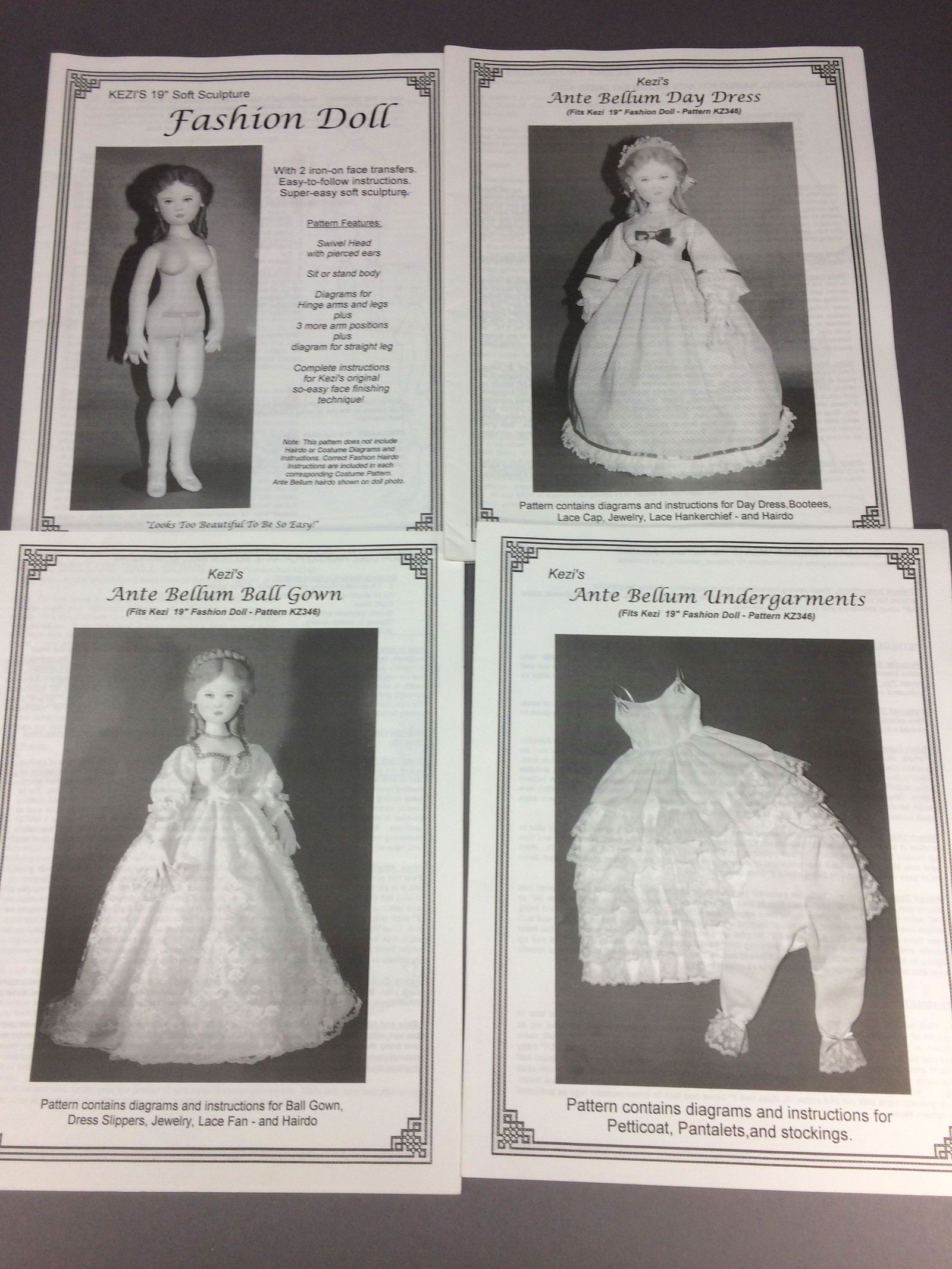 Kezi 19” Soft Sculpture Doll & Clothing Patterns (1 of 18)