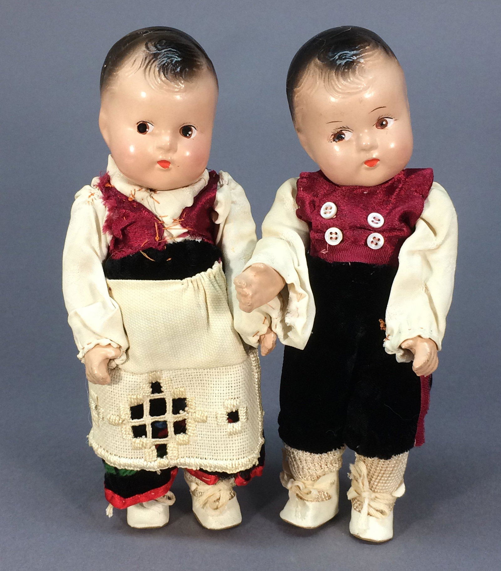 8” Composition Boy and Girl Doll (1 of 7)