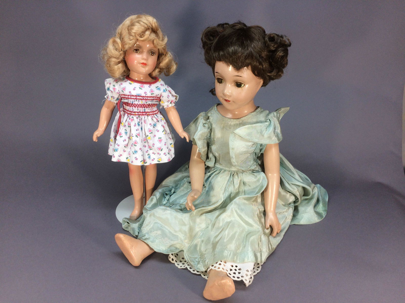 2 Composition Dolls - 22” Debuteen & 14” Unmarked (1 of 20)