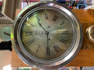 Nickel-plated Antique Clock from a Whaleback Ship (with (1 of 7)
