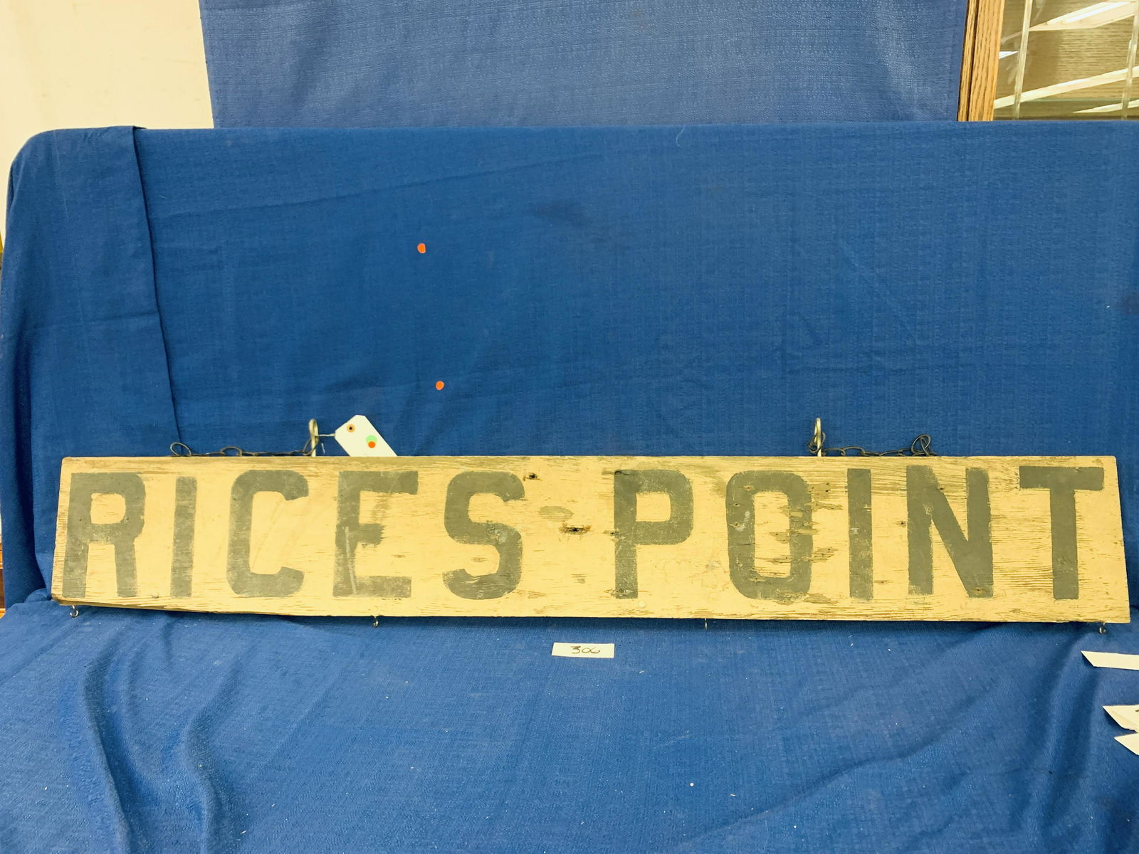 Antique Wooden Track Sign "Rices Point" (1 of 7)