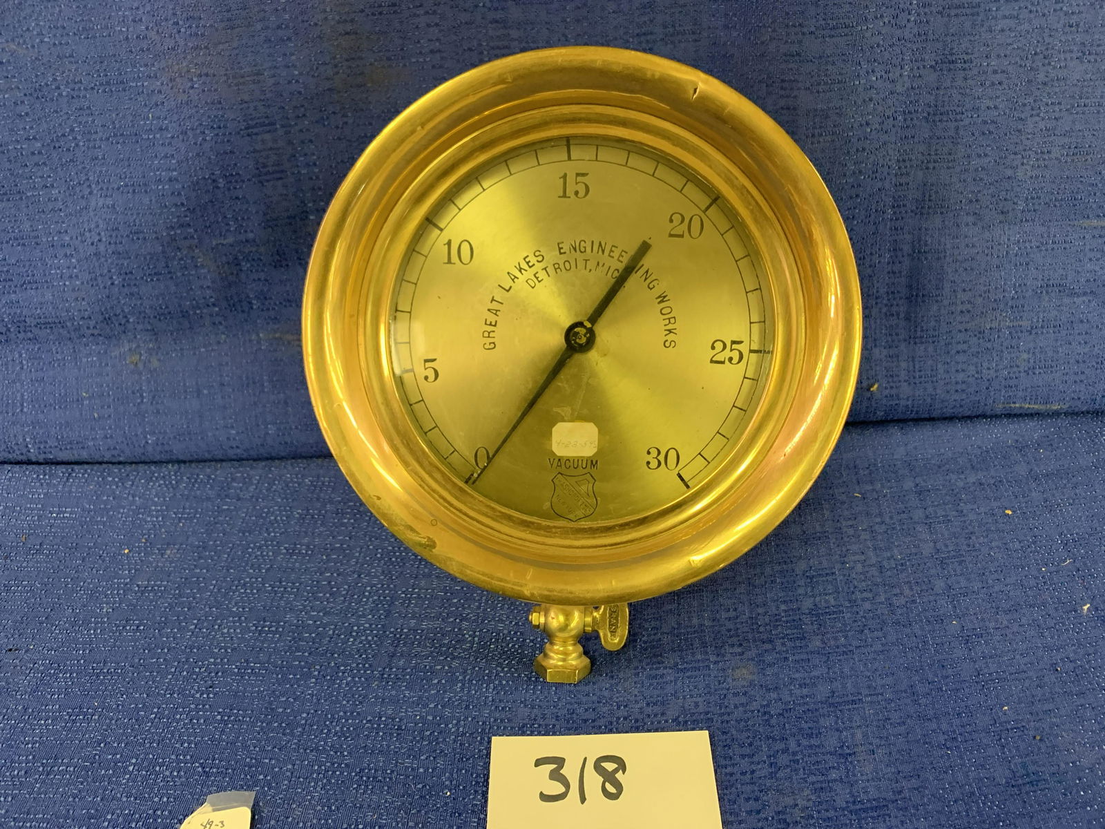 Solid Brass Vacuum Gauge (1 of 4)