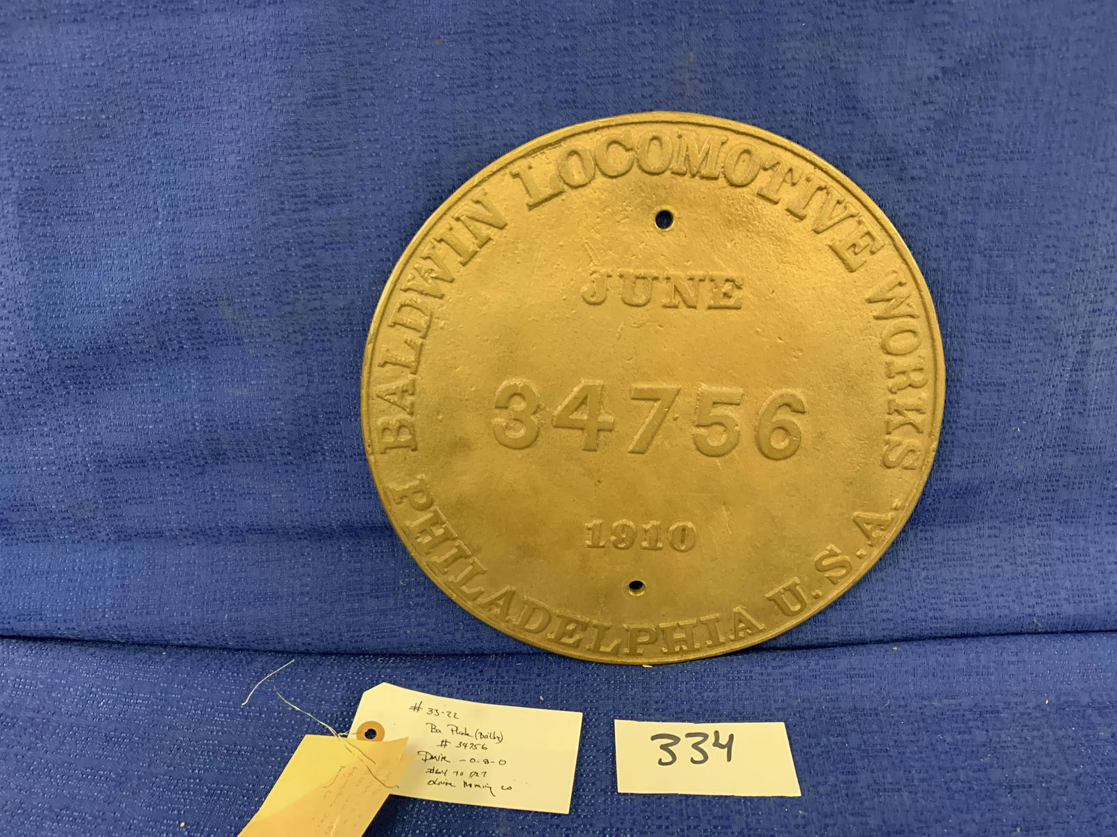 Solid Brass Engine Badge #34756 (1 of 7)