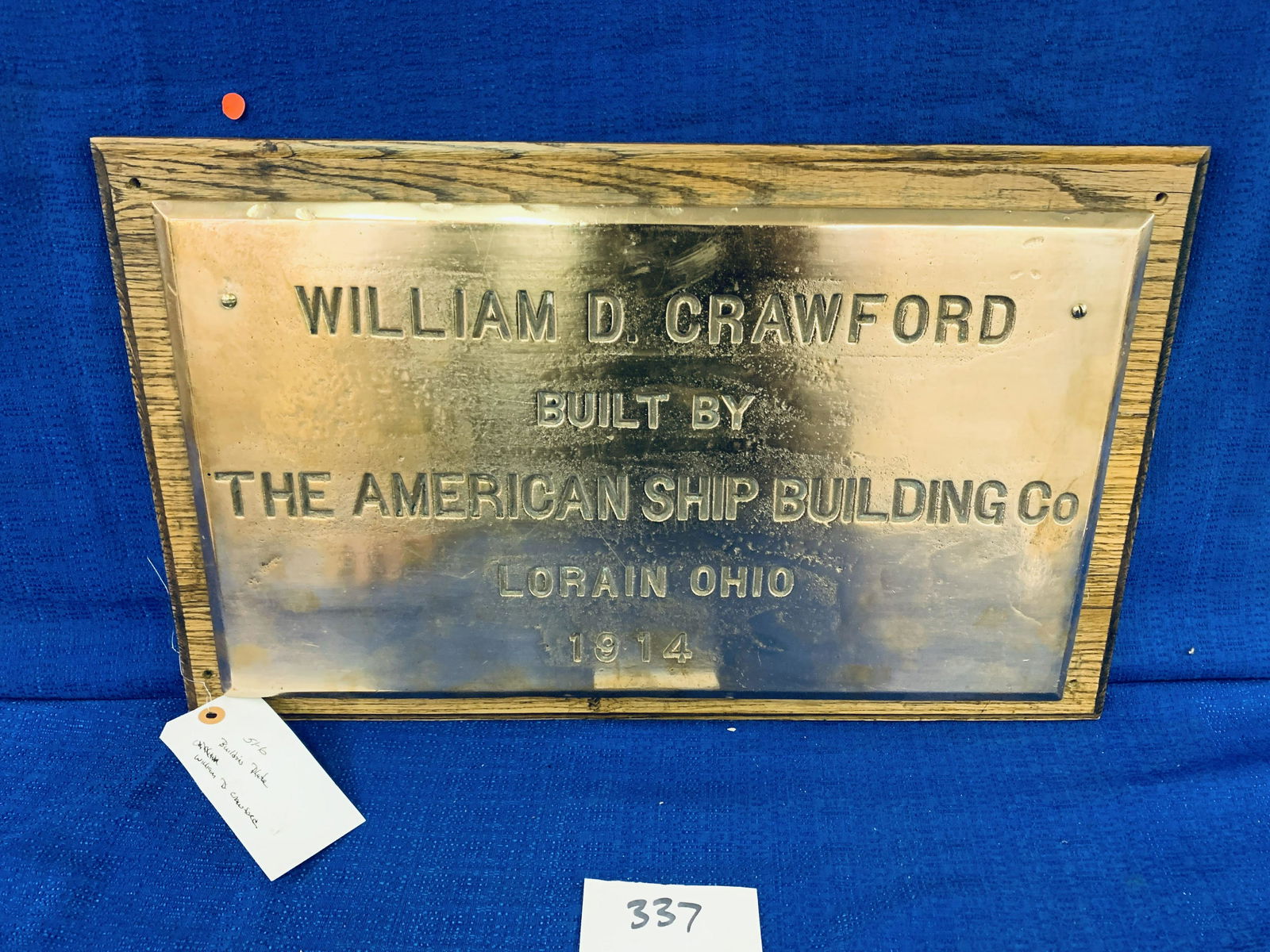 Solid Brass Builders Plate (1 of 4)