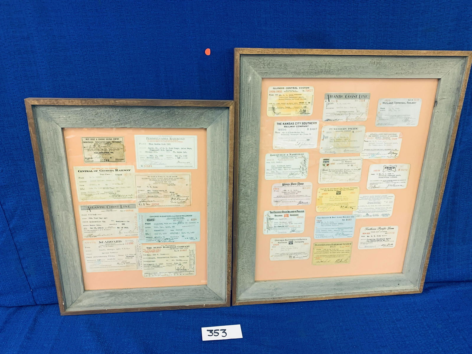 Set of 2 Paper Railroad Passes (25 pcs.) (1 of 6)