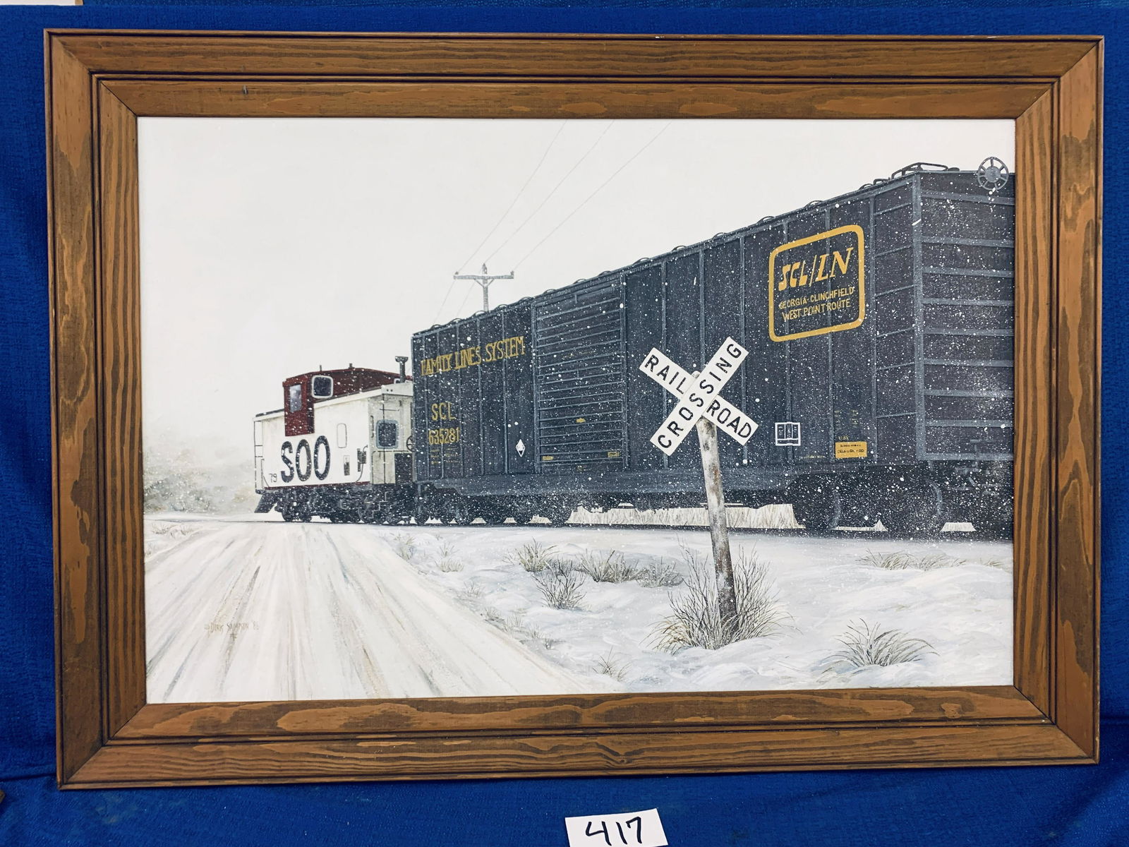 Doris Sampson Original Oil Painting, Soo Line Railroad (1 of 6)