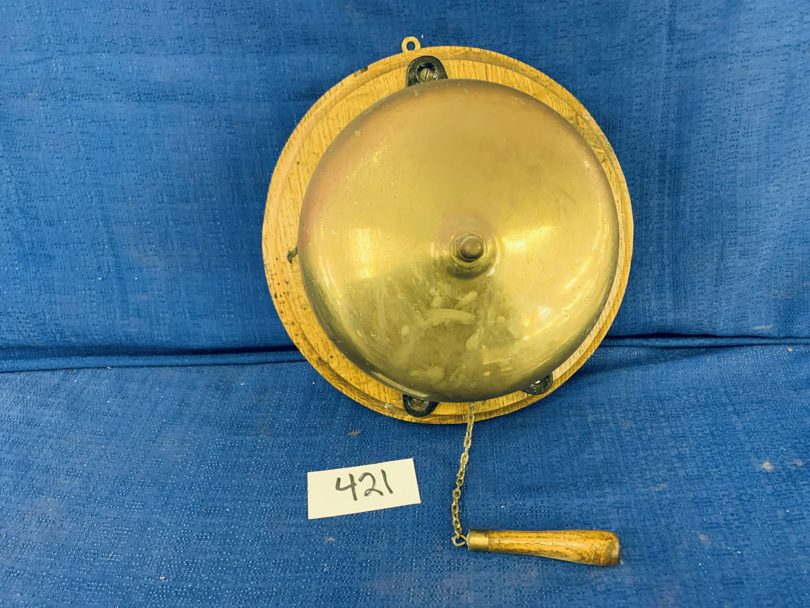 10" Brass Alarm Bell w/pull-chain (1 of 4)