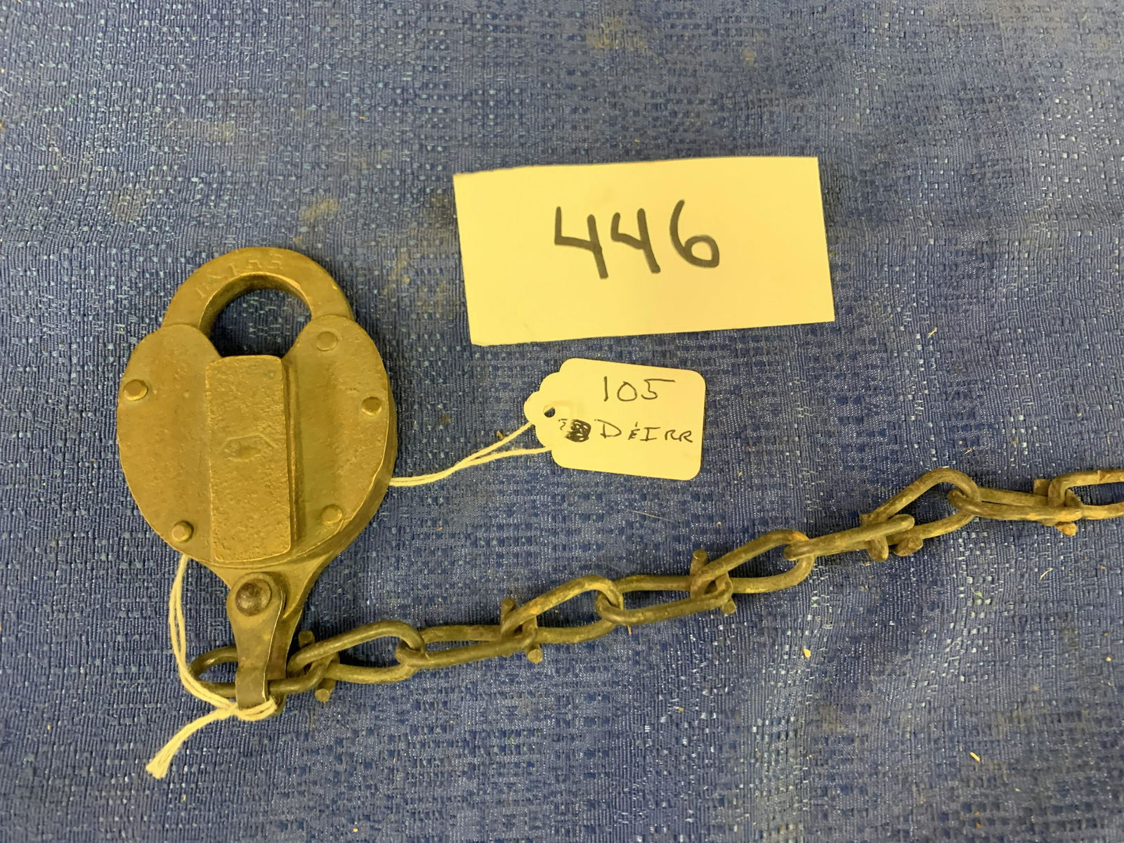 D&IR Railway Brass Padlock NO KEY (1 of 3)