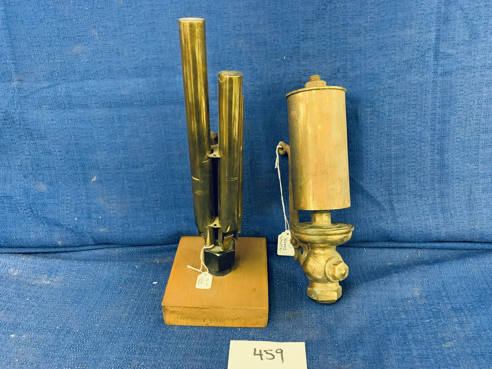 Brass 4 Flute Whistle & Solid Brass Whistle (1 of 5)