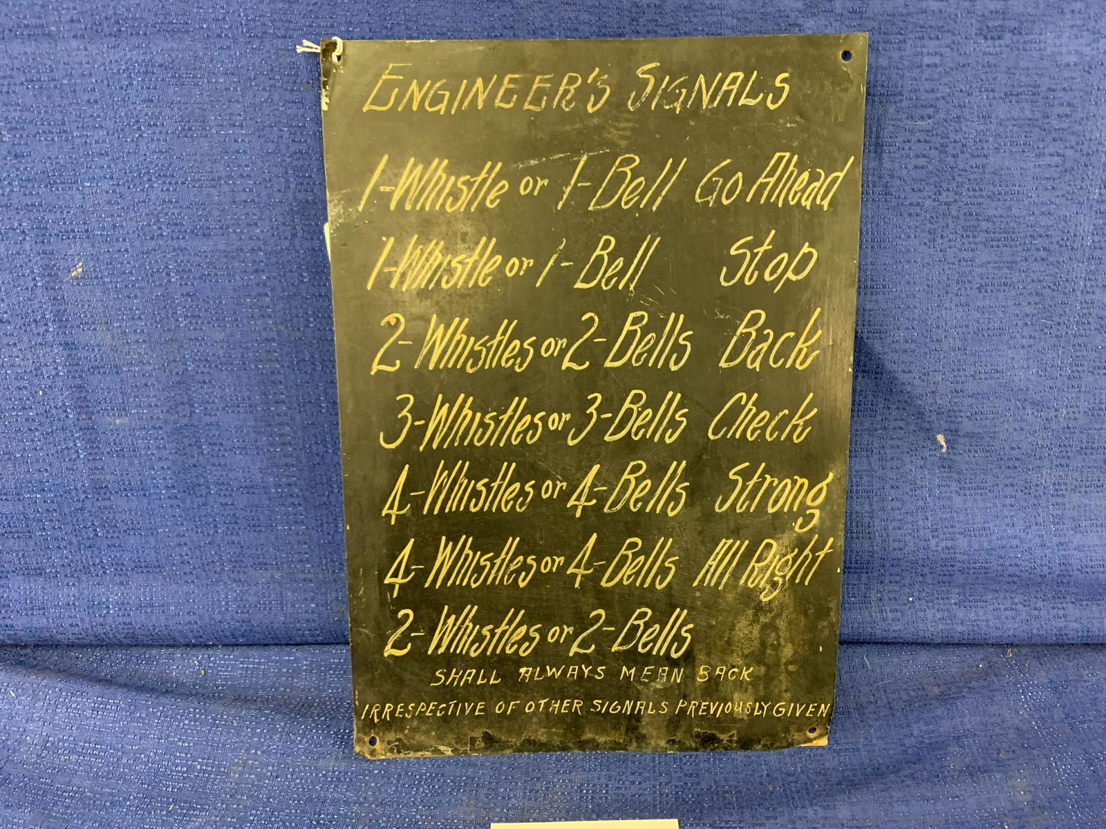 Tin Engineer Signal Sign (1 of 4)