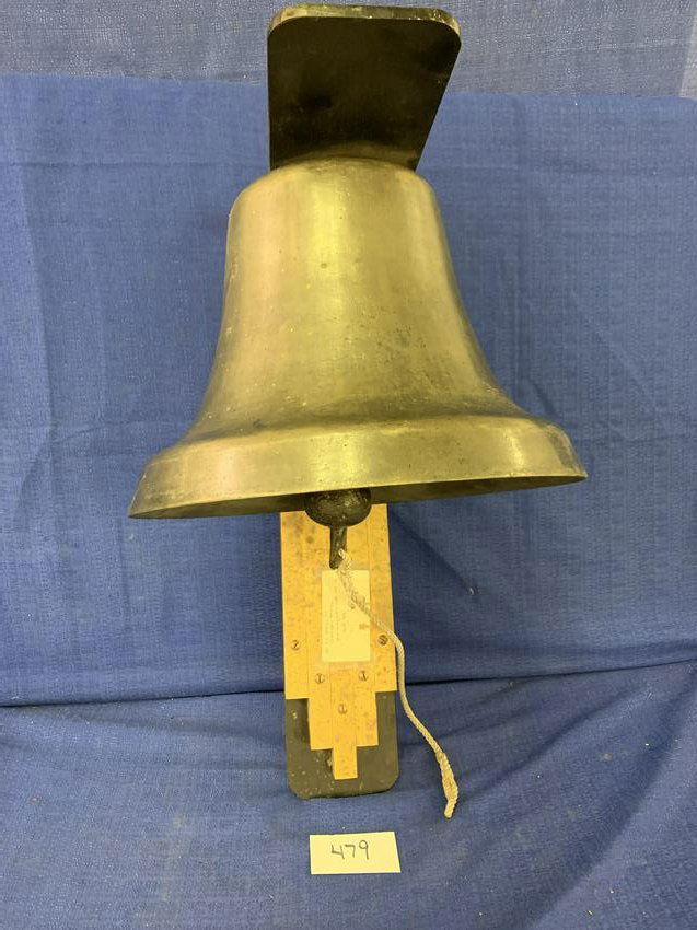 15" Solid Brass Ship Bell with custom bracket (1 of 1)