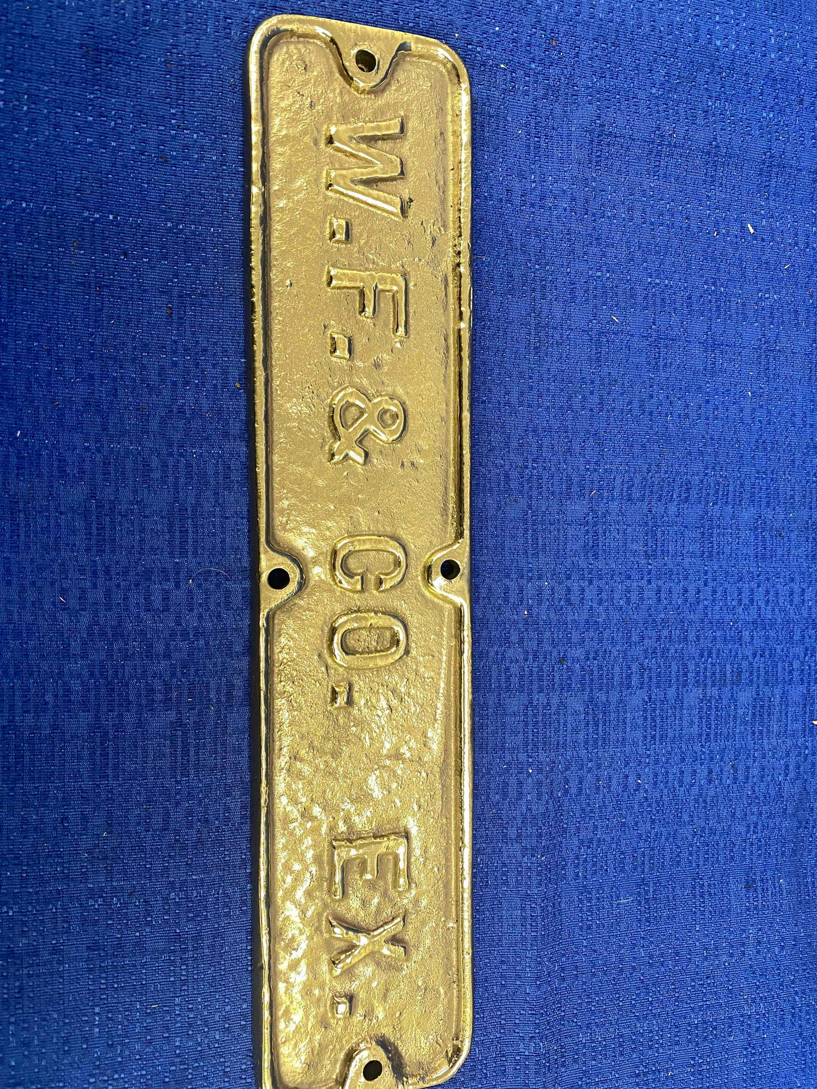 Solid Brass Railroad Train Plate (1 of 4)