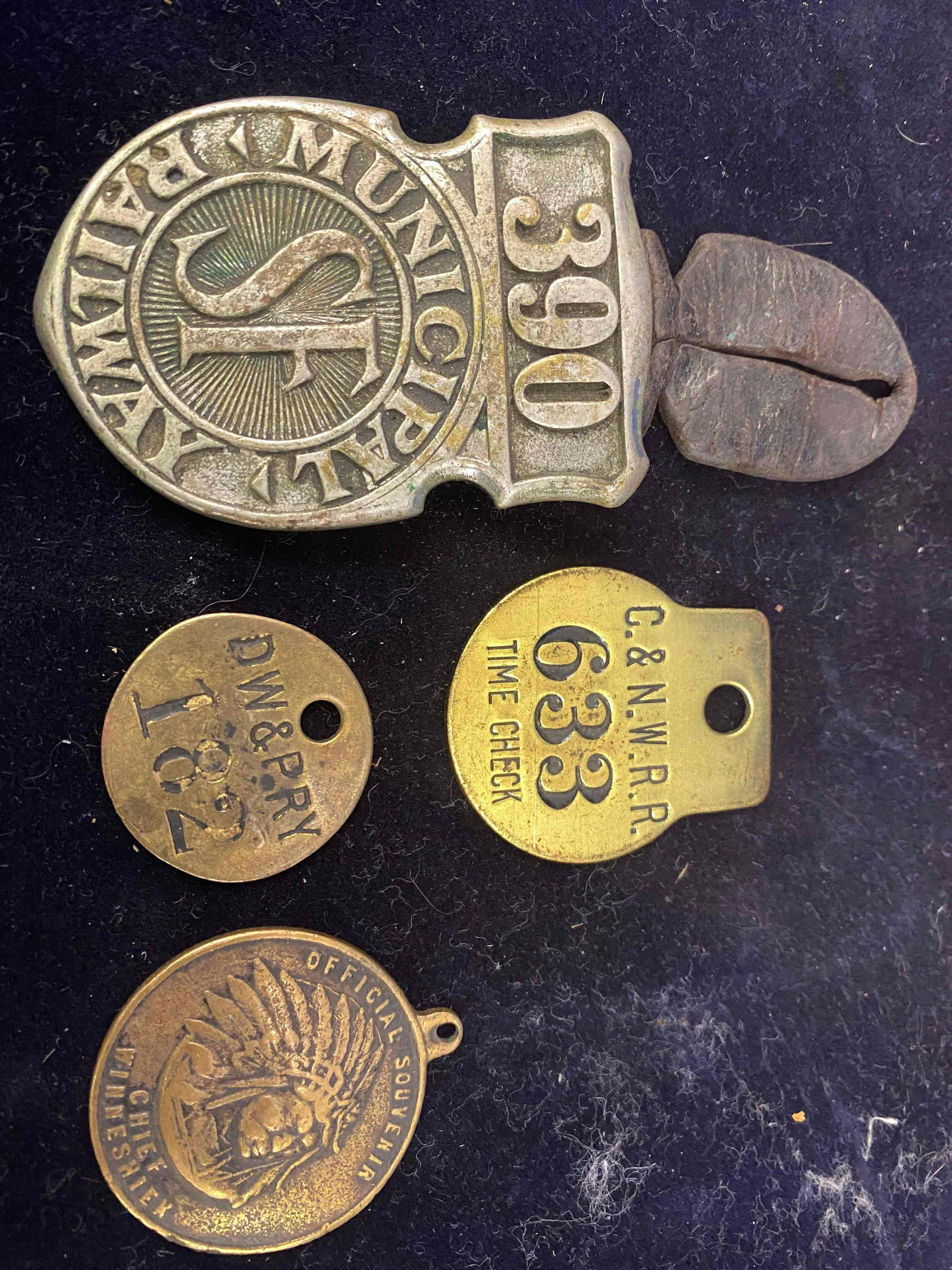 Sante Fe Municipal Railway Conductor's Badge, Plus more (1 of 7)