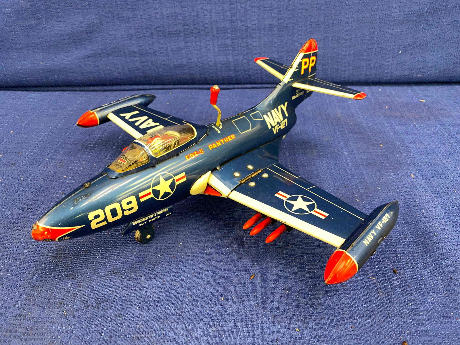 Tin Navy Panther Toy Airplane (1 of 9)
