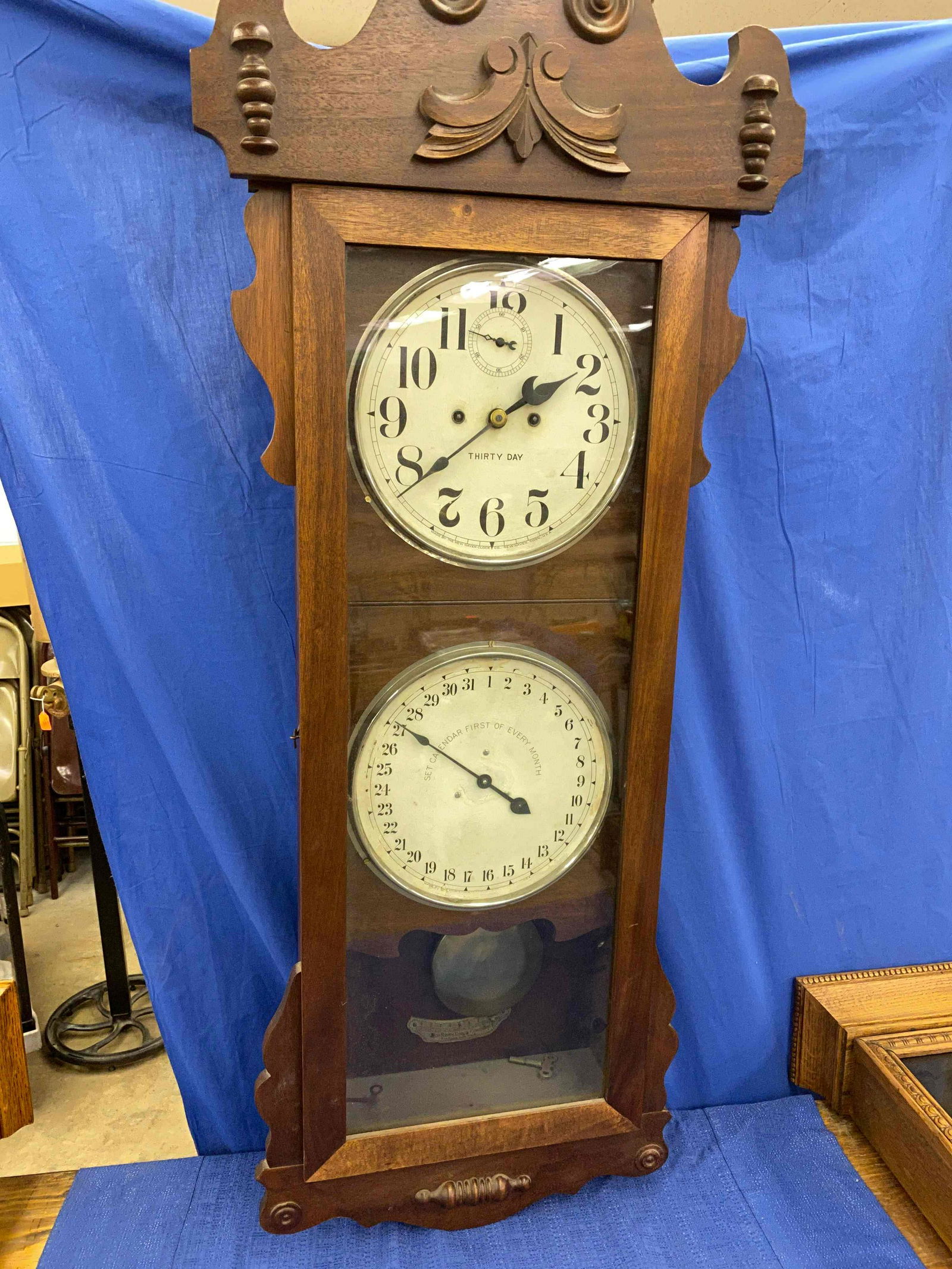 New Haven Double Dial Wall Clock (1 of 7)