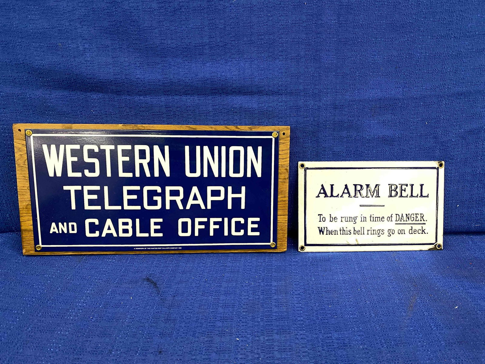 2 Porcelain/Metal Signs (1 of 5)