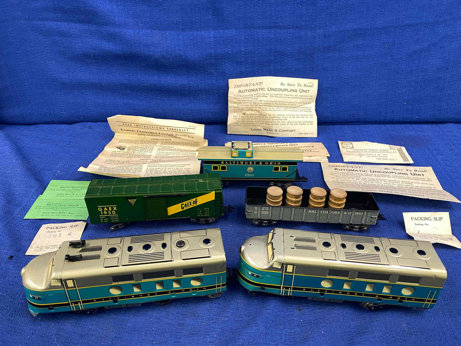 Marx Marliner O Gauge Baltimore & Ohio Railway 5-piece (1 of 13)