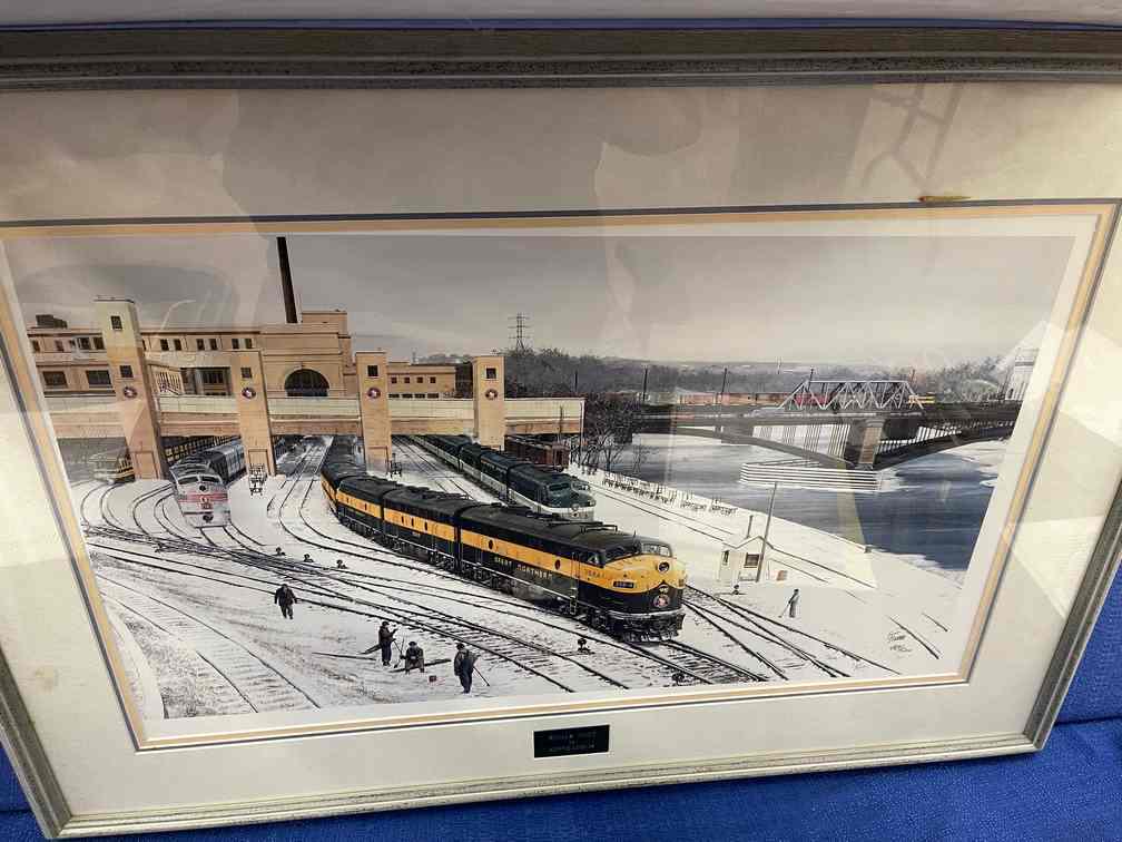 Great Northern Framed Print, Larry Fisher: Great Northern Framed Print, Artist Larry Fisher, Rivals Meet in Minneapolis, Signed 489 out of 500, Dated 1999