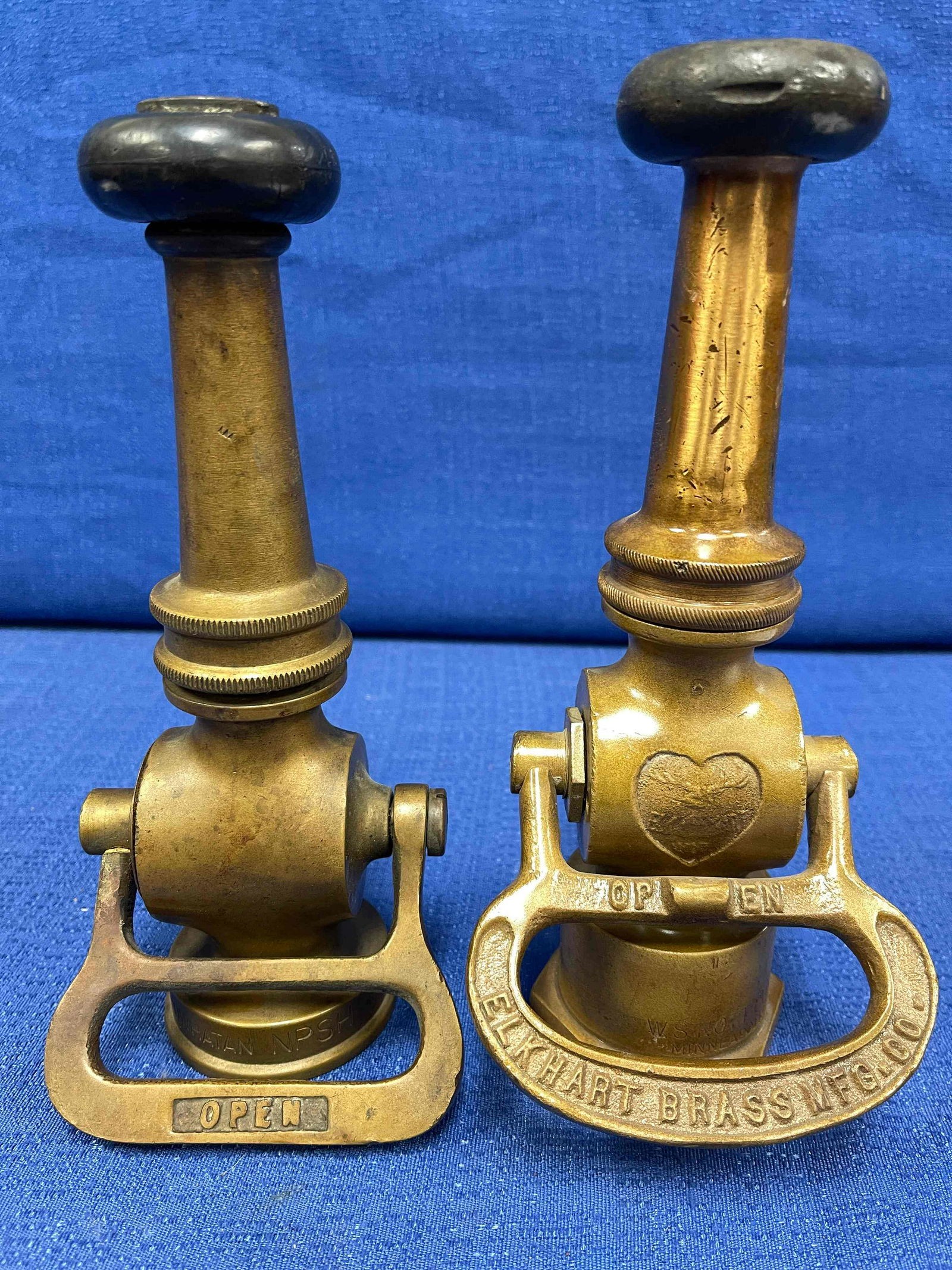 2 Vintage Brass Fire Nozzles (1 of 7)