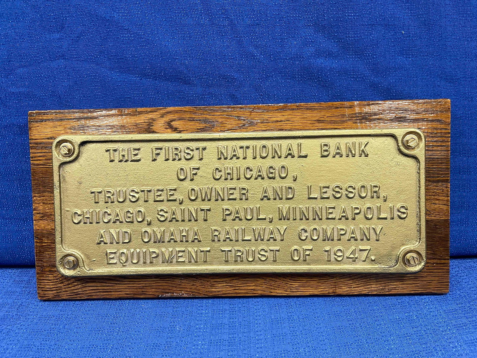 C.St.P.M.&O. Railway Trust Plate (1 of 4)