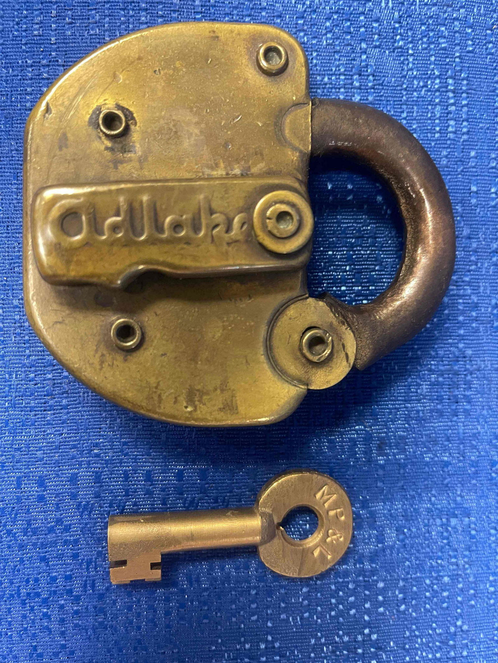 Minnesota Power & Light Adlake Solid Brass Lock & Key (1 of 5)