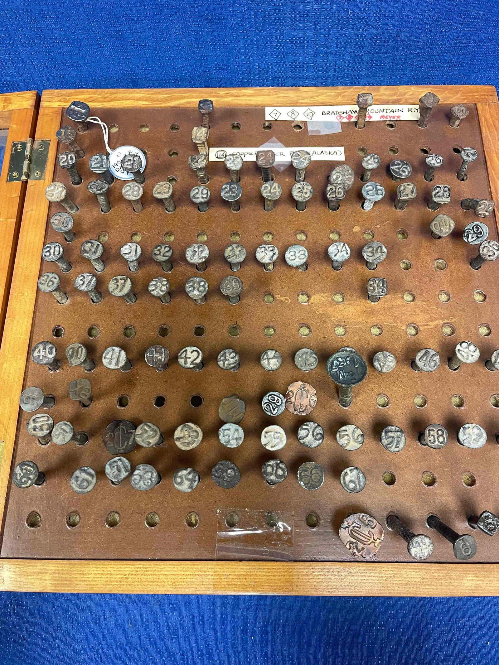 Track Date Nail collection 1901-1967 in Wood Case (1 of 6)