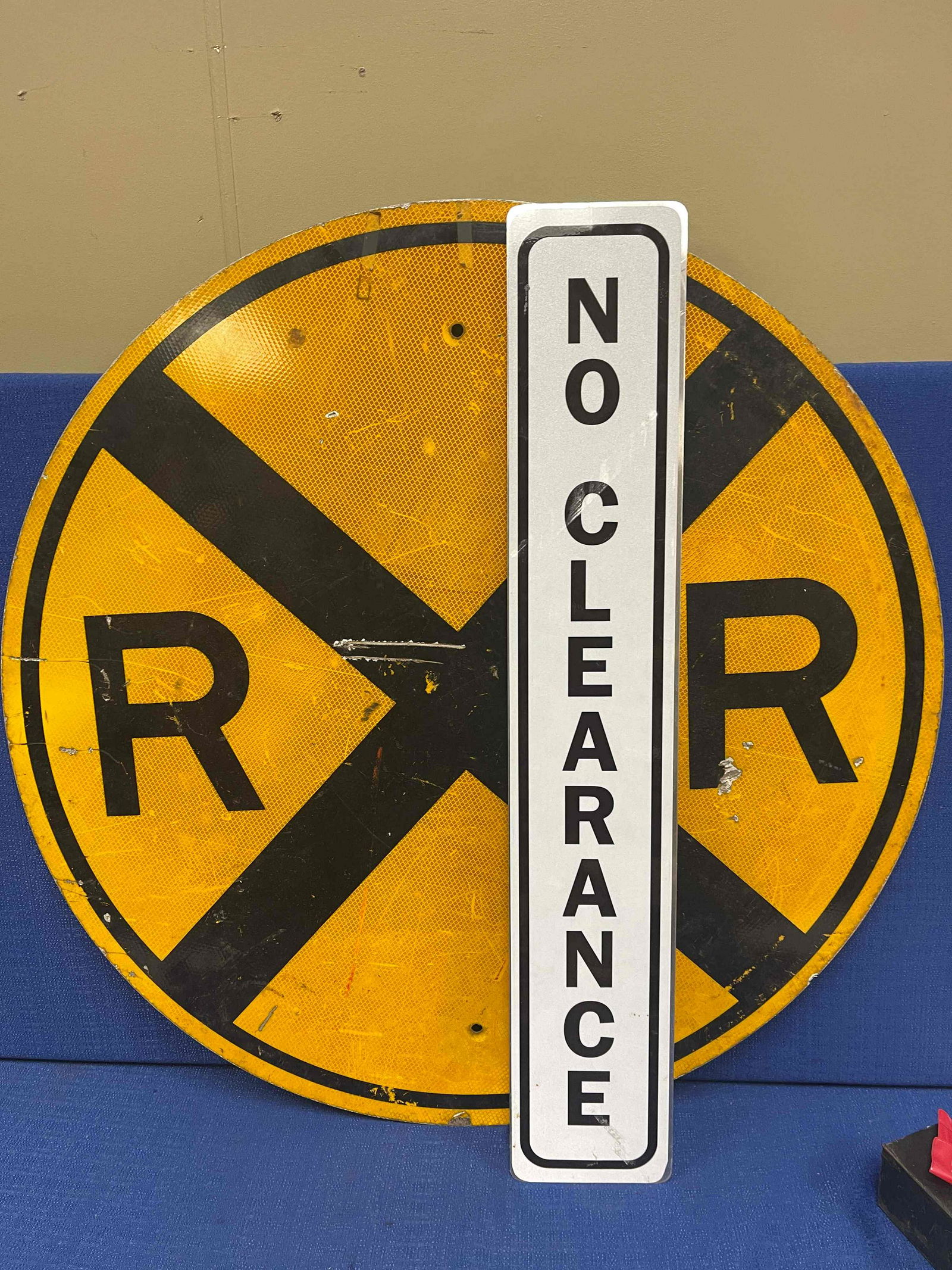 Railroad Crossing and No Clearance Signs (1 of 8)