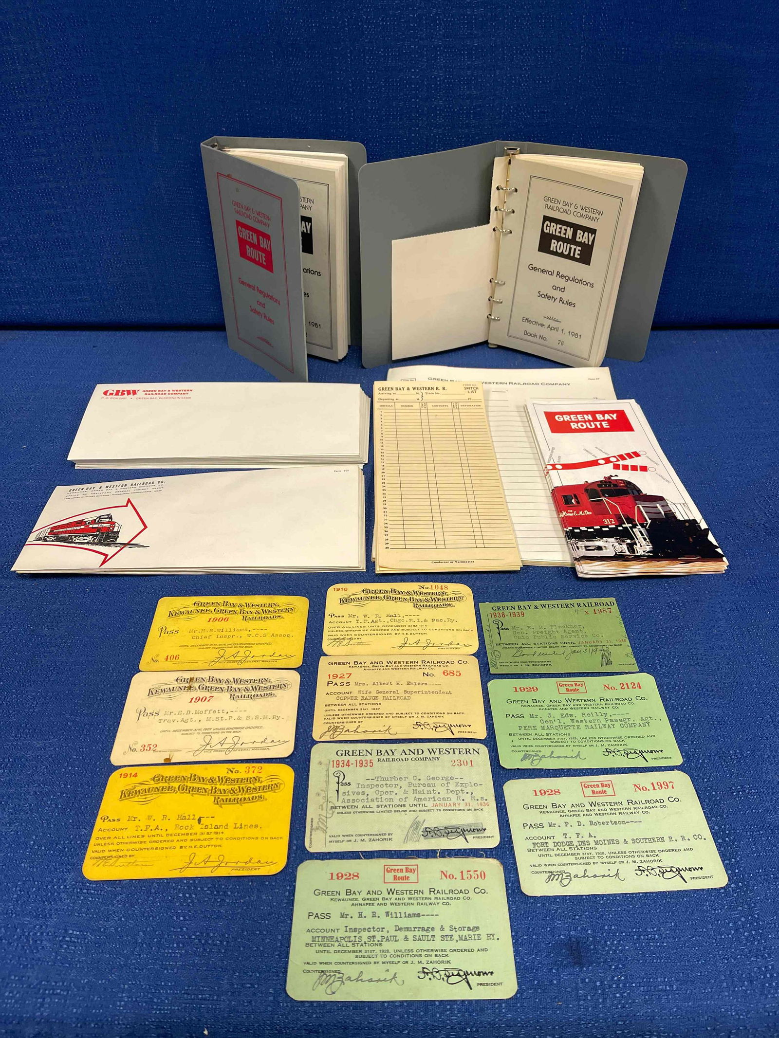Green Bay & Western Railroad Passes and Ephemera (1 of 9)