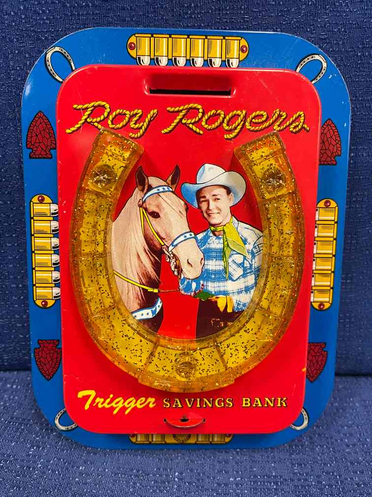 Vintage 1950's Roy Rodgers Trigger Savings Bank (1 of 5)