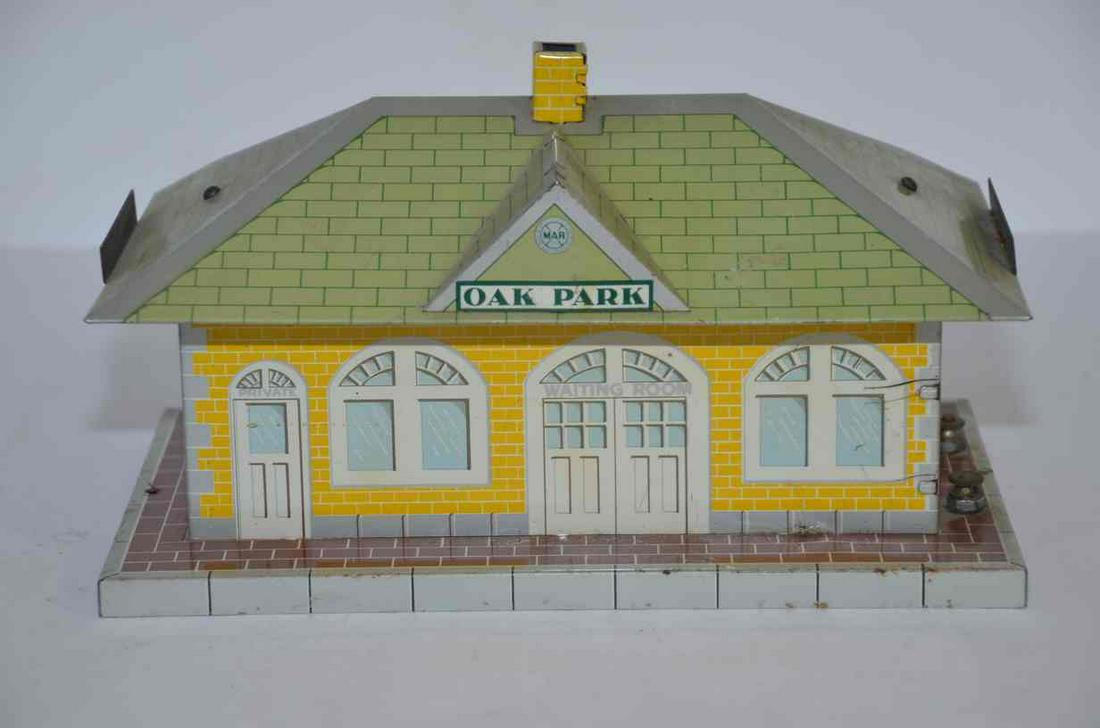 Marx O Scale Oak Park Station with Steam Whistle (1 of 5)