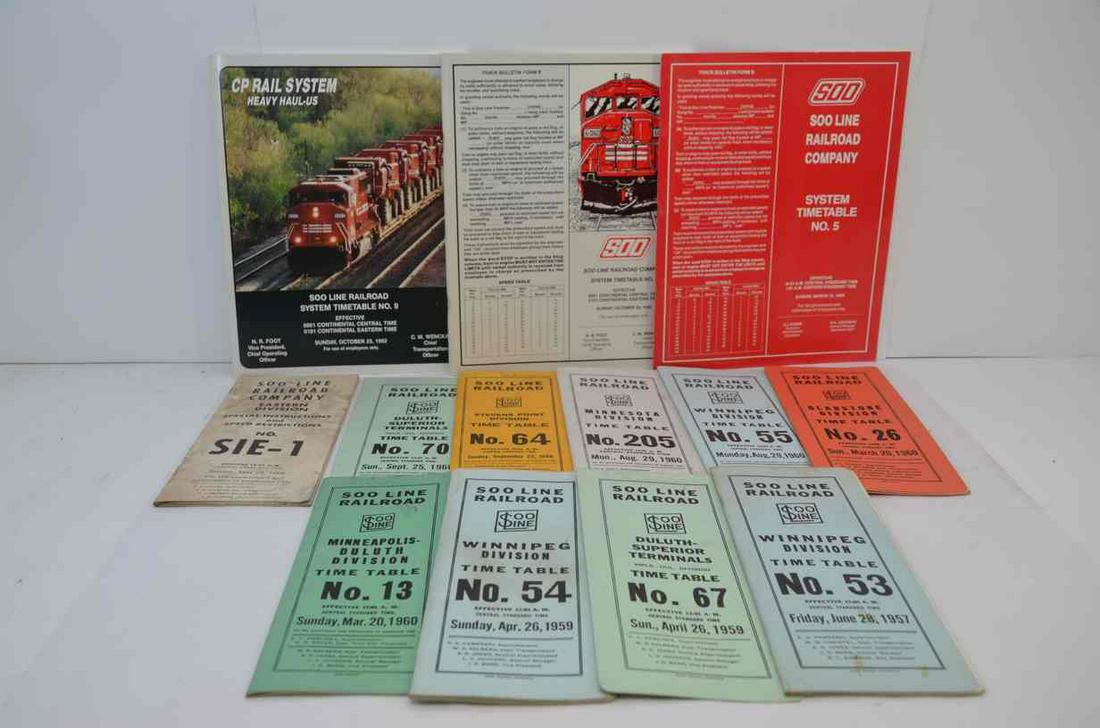 Soo Line RR Employee Timetable Lot (1 of 4)