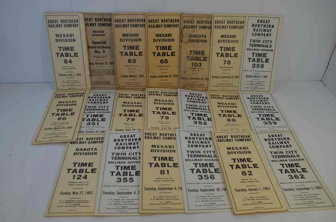 Great Northern RR Employee Timetable Lot (1 of 5)