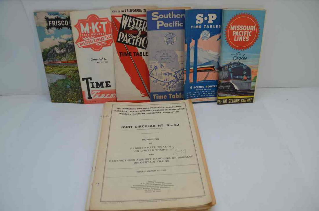 Southern/Western USA Railroad Timetable and Ephemera Lot (1 of 3)