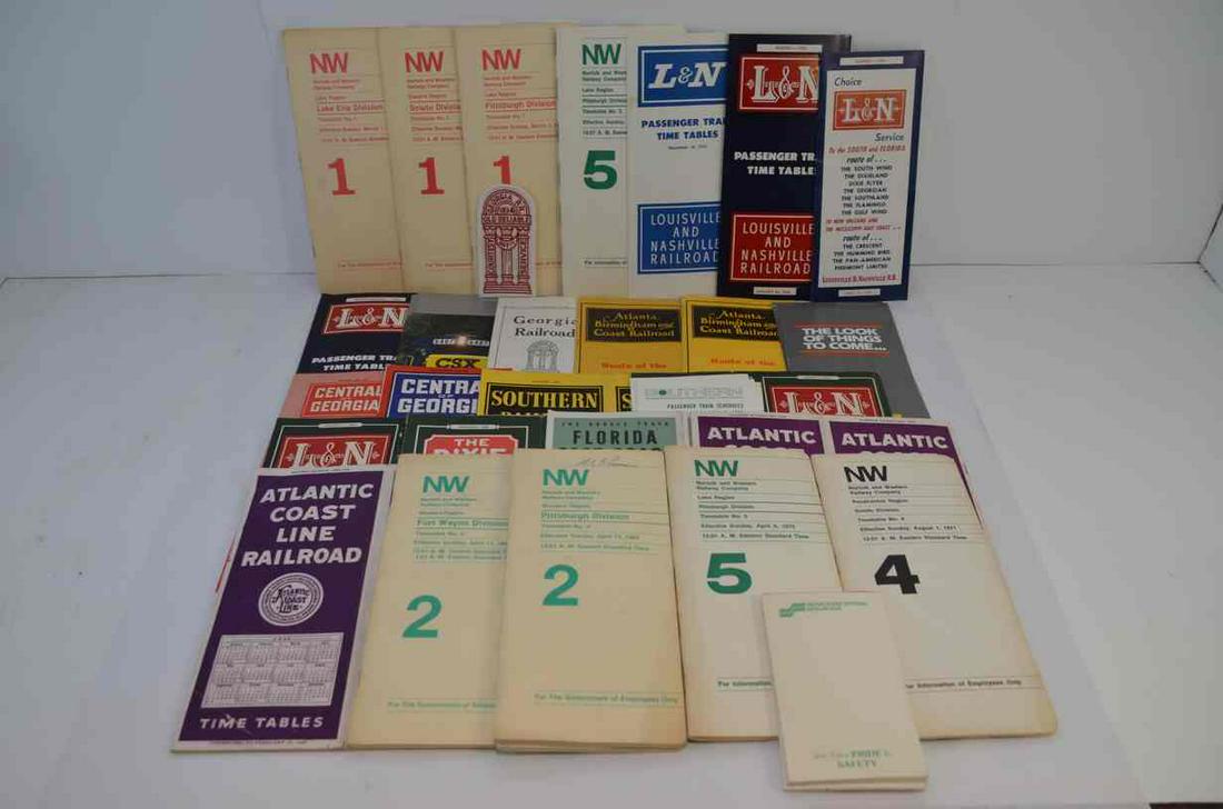 Southeastern USA Railroad Timetable and Ephemera Lot (1 of 7)